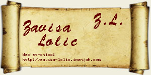 Zaviša Lolić vizit kartica